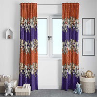 Hawaiian Hibiscus Window Curtain Orange and Purple Unique LT01 - Polynesian Pride