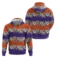 Hawaiian Hibiscus Zip Hoodie Orange and Purple Unique LT01 - Polynesian Pride