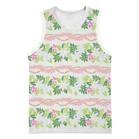Monstera Tiare Plumeria Lei Pattern Basketball Jersey Green Version LT01 Unisex Green - Polynesian Pride