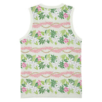 Monstera Tiare Plumeria Lei Pattern Basketball Jersey Green Version LT01 - Polynesian Pride