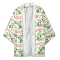 Monstera Tiare Plumeria Lei Pattern Kimono Green Version LT01 Unisex Green - Polynesian Pride