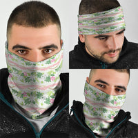 Monstera Tiare Plumeria Lei Pattern Neck Gaiter Green Version LT01 - Polynesian Pride