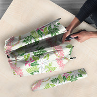 Monstera Tiare Plumeria Lei Pattern Umbrella Green Version LT01 - Polynesian Pride