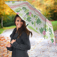Monstera Tiare Plumeria Lei Pattern Umbrella Green Version LT01 - Polynesian Pride