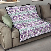 Monstera Tiare Plumeria Lei Pattern Quilt Purple Version LT01 - Polynesian Pride