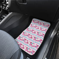Monstera Tiare Plumeria Lei Pattern Car Mats Pink Version LT01 - Polynesian Pride