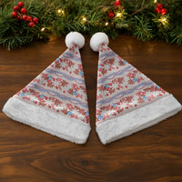 Monstera Tiare Plumeria Lei Pattern Christmas Santa Hat Red Version LT01 - Polynesian Pride