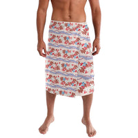 Monstera Tiare Plumeria Lei Pattern Lavalava Red Version LT01 Red - Polynesian Pride