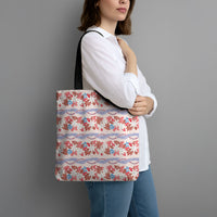Monstera Tiare Plumeria Lei Pattern Tote Bag Red Version LT01 - Polynesian Pride