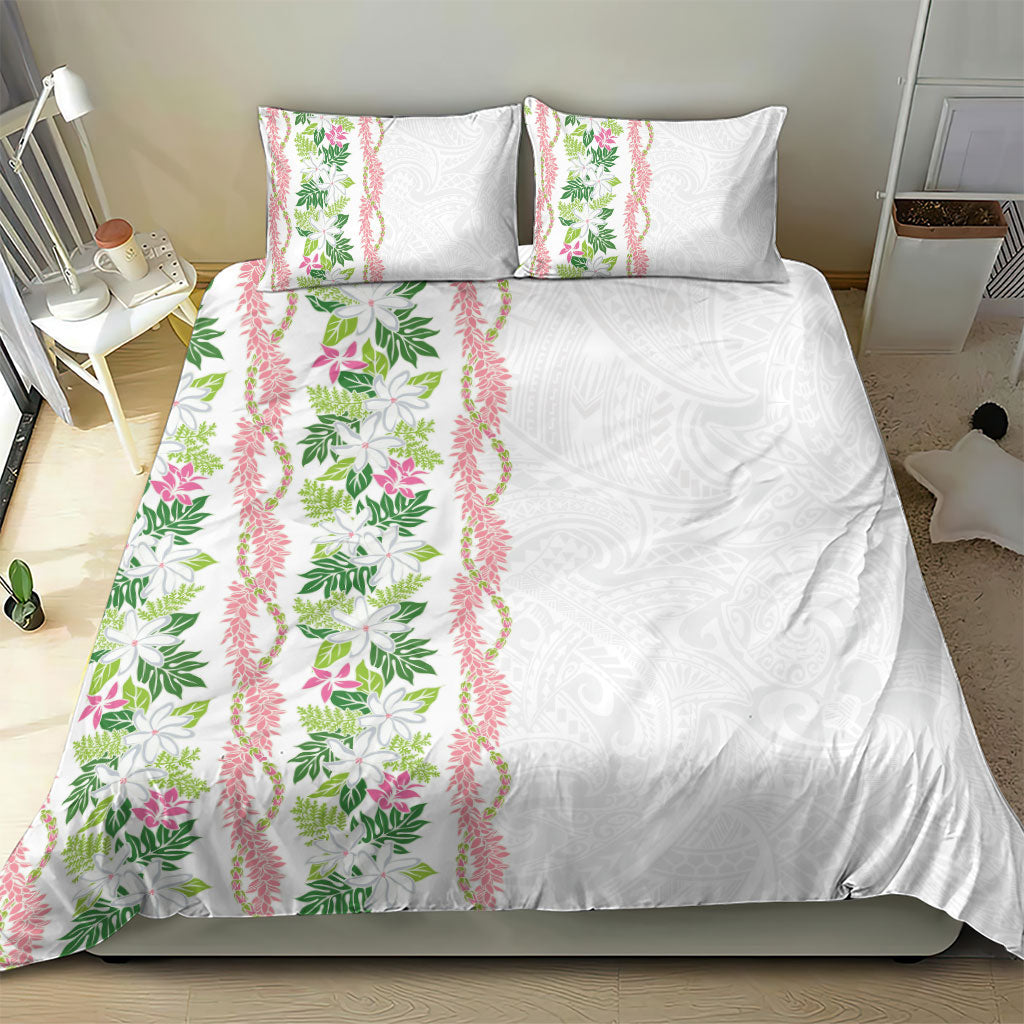 Monstera Tiare Plumeria Bedding Set Green Polynesian Pattern LT01 - Polynesian Pride