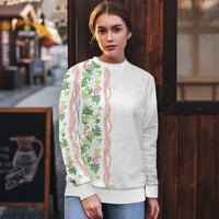 Monstera Tiare Plumeria Ugly Christmas Sweater Green Polynesian Pattern LT01 - Polynesian Pride