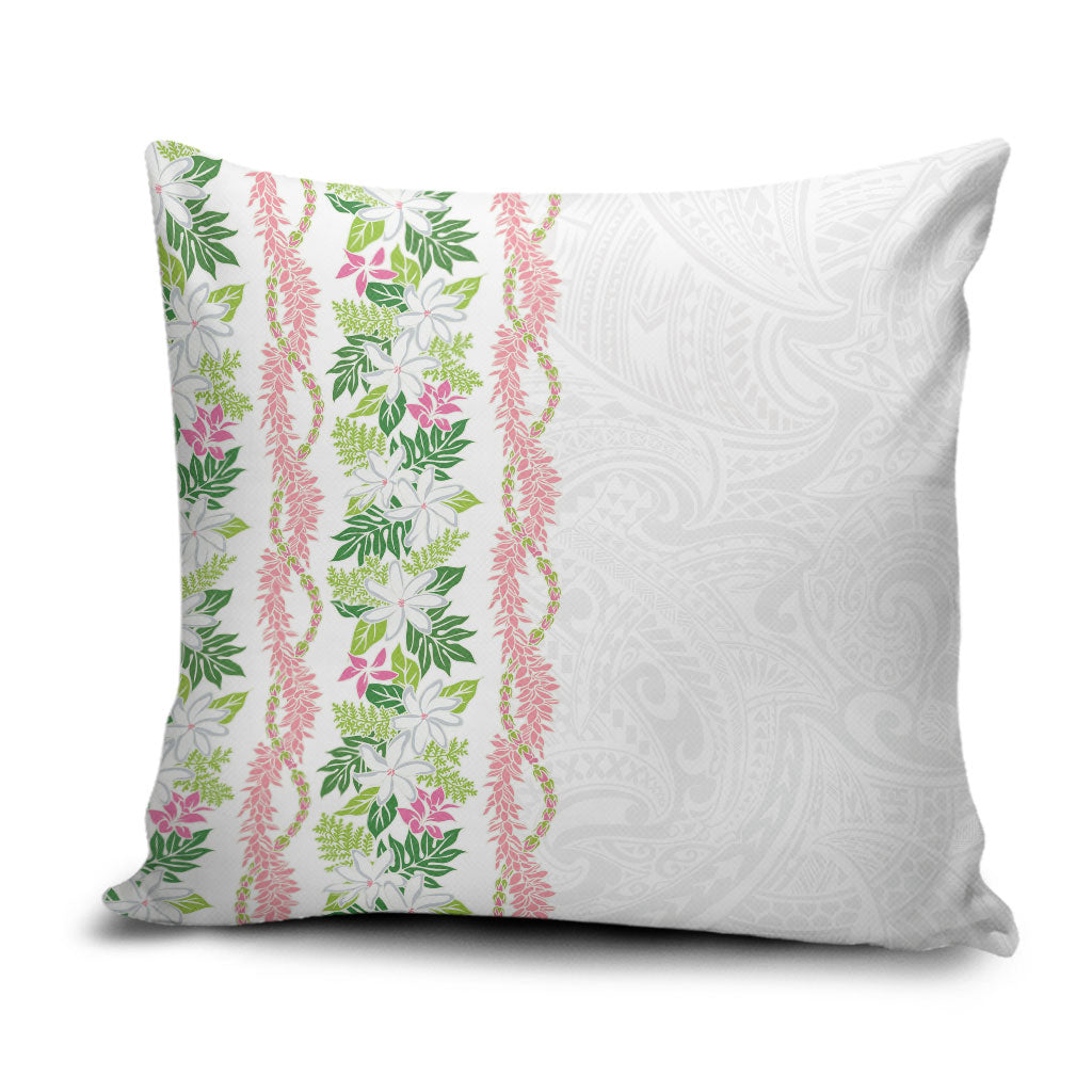 Monstera Tiare Plumeria Pillow Cover Green Polynesian Pattern LT01 Green - Polynesian Pride