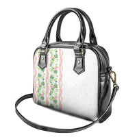 Monstera Tiare Plumeria Shoulder Handbag Green Polynesian Pattern LT01 - Polynesian Pride