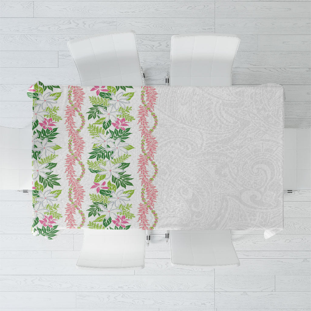 Monstera Tiare Plumeria Tablecloth Green Polynesian Pattern LT01 Green - Polynesian Pride