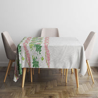 Monstera Tiare Plumeria Tablecloth Green Polynesian Pattern LT01 - Polynesian Pride
