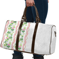 Monstera Tiare Plumeria Travel Bag Green Polynesian Pattern LT01 - Polynesian Pride