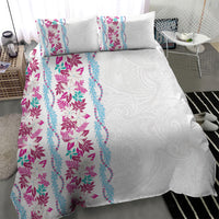 Monstera Tiare Plumeria Bedding Set Pink Polynesian Pattern LT01 - Polynesian Pride