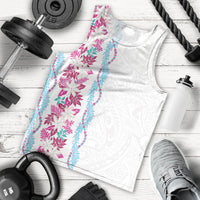 Monstera Tiare Plumeria Men Tank Top Pink Polynesian Pattern LT01 - Polynesian Pride