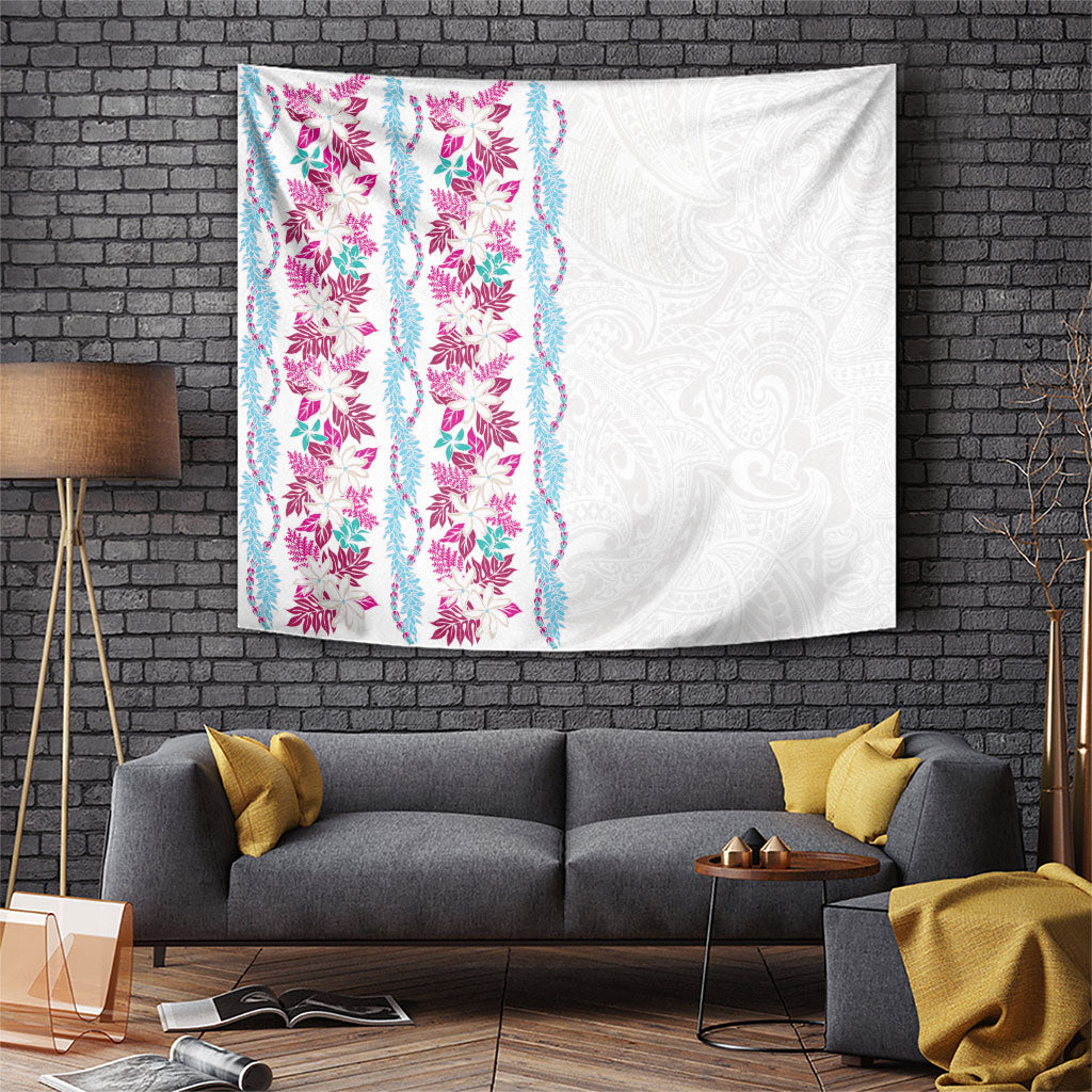 Monstera Tiare Plumeria Tapestry Pink Polynesian Pattern LT01 Pink - Polynesian Pride