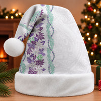 Monstera Tiare Plumeria Christmas Santa Hat Purple Polynesian Pattern LT01 Without Fur Purple - Polynesian Pride
