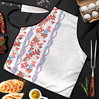 Monstera Tiare Plumeria Apron Red Polynesian Pattern LT01 Red - Polynesian Pride