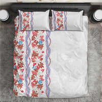 Monstera Tiare Plumeria Bedding Set Red Polynesian Pattern LT01 Red - Polynesian Pride