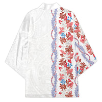 Monstera Tiare Plumeria Kimono Red Polynesian Pattern LT01 - Polynesian Pride