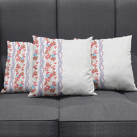 Monstera Tiare Plumeria Pillow Cover Red Polynesian Pattern LT01 - Polynesian Pride