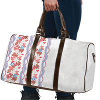 Monstera Tiare Plumeria Travel Bag Red Polynesian Pattern LT01 - Polynesian Pride