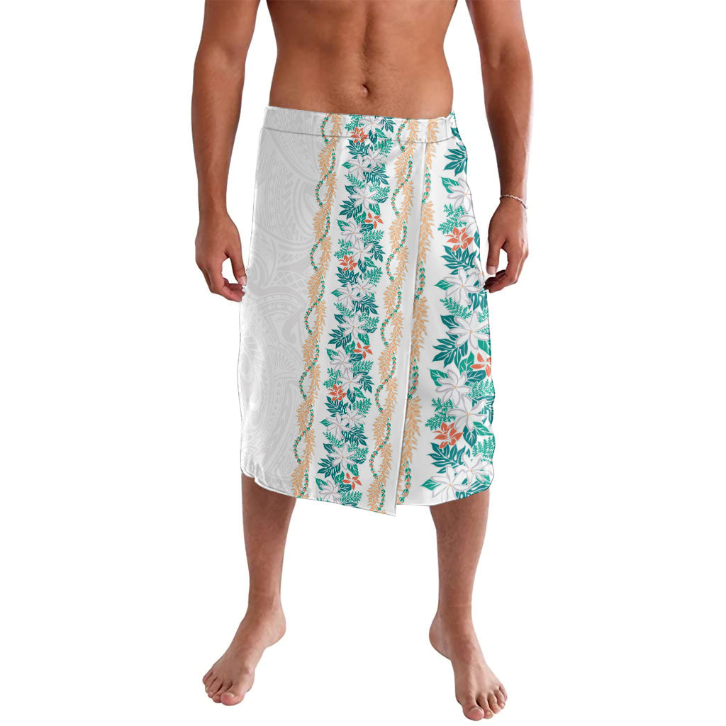 Monstera Tiare Plumeria Lavalava Teal Polynesian Pattern LT01 Teal - Polynesian Pride
