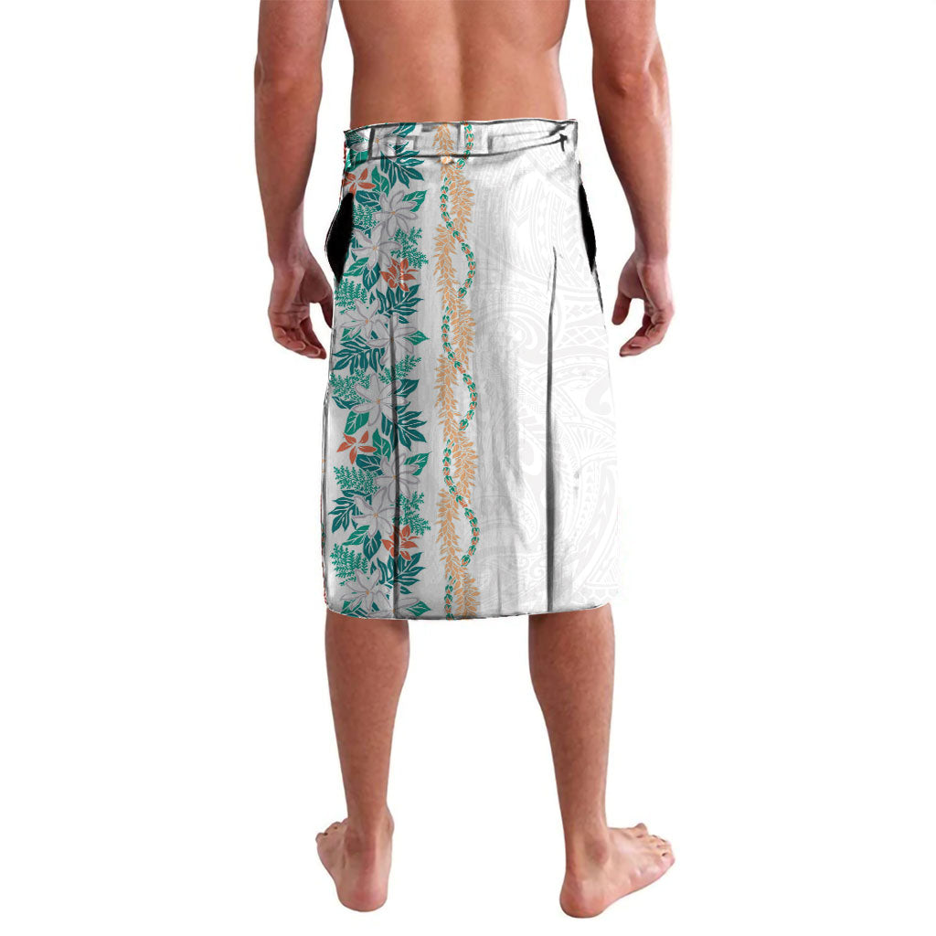 Monstera Tiare Plumeria Lavalava Teal Polynesian Pattern LT01 - Polynesian Pride
