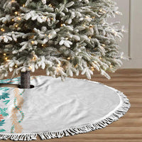 Monstera Tiare Plumeria Tree Skirt Teal Polynesian Pattern LT01 - Polynesian Pride