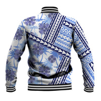 Hawaii Quilt Baseball Jacket Kakau Polynesian Pattern Blue Version LT01 - Polynesian Pride