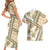 Hawaii Quilt Couples Matching Short Sleeve Bodycon Dress and Hawaiian Shirt Kakau Polynesian Pattern Gold Version LT01 - Polynesian Pride