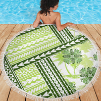 Hawaii Quilt Beach Blanket Kakau Polynesian Pattern Olive Green Version LT01 - Polynesian Pride