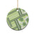 Hawaii Quilt Ceramic Ornament Kakau Polynesian Pattern Olive Green Version LT01 - Polynesian Pride