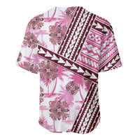 Hawaii Quilt Baseball Jersey Kakau Polynesian Pattern Mauve Pink Version LT01 - Polynesian Pride