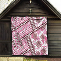 Hawaii Quilt Quilt Kakau Polynesian Pattern Mauve Pink Version LT01 - Polynesian Pride