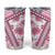 Hawaii Quilt Tumbler Cup Kakau Polynesian Pattern Mauve Pink Version