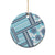 Hawaii Quilt Ceramic Ornament Kakau Polynesian Pattern Sky Blue Version LT01 - Polynesian Pride