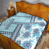 Hawaii Quilt Quilt Kakau Polynesian Pattern Sky Blue Version LT01 - Polynesian Pride