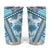 Hawaii Quilt Tumbler Cup Kakau Polynesian Pattern Sky Blue Version