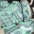 Hawaii Quilt Back Car Seat Cover Kakau Polynesian Pattern Teal Version LT01