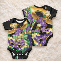 Personalized Mardi Gras Baby Onesie Carnival Feathers Masks LT01 - Polynesian Pride