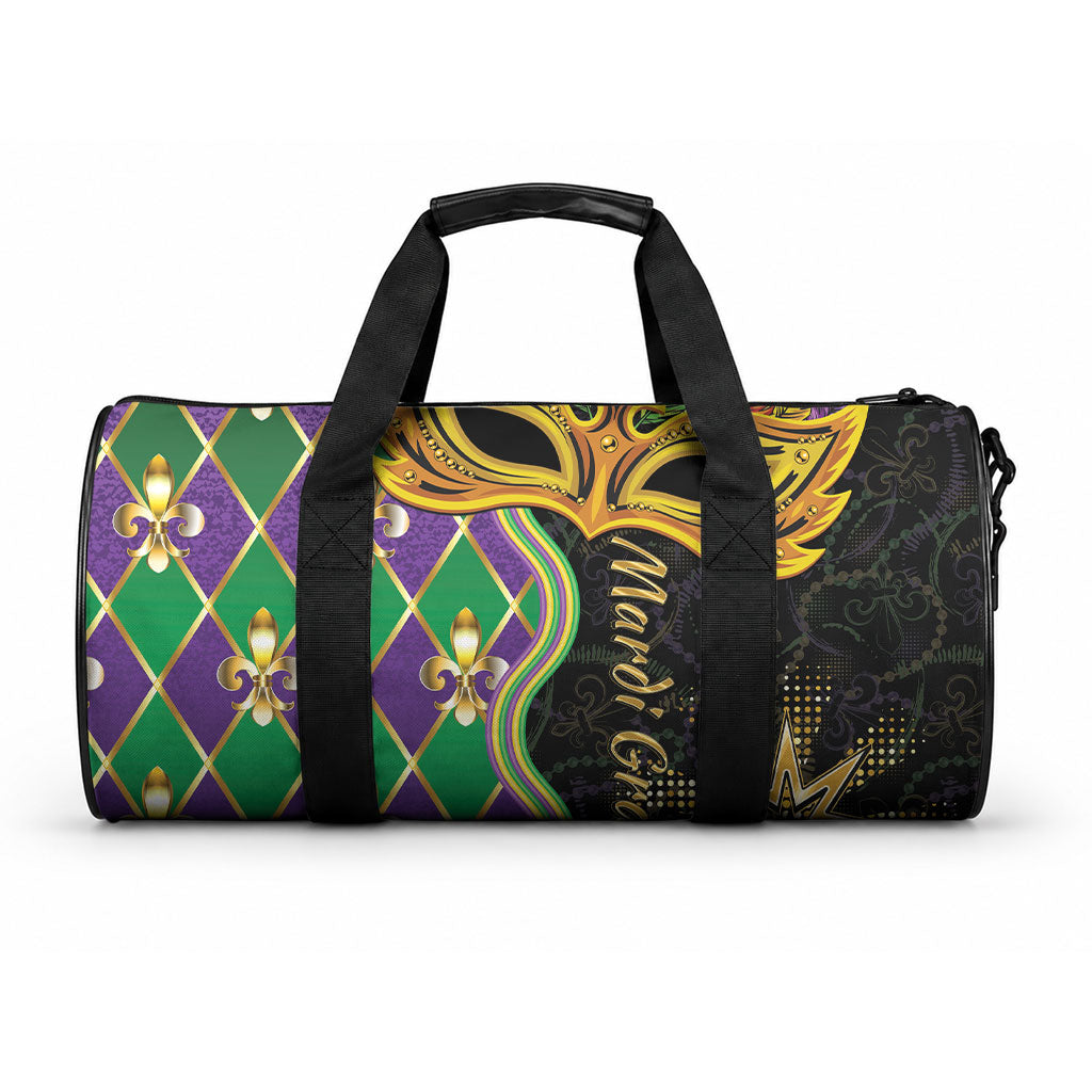Mardi Gras Duffle Bag Gold Mask Unique Style LT01 One size Colorful - Polynesian Pride