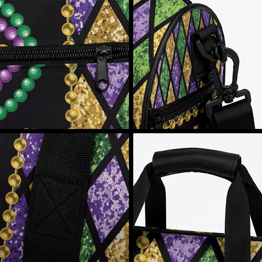Mardi Gras Skull Duffle Bag Beads Fleur De Lis LT01 - Polynesian Pride
