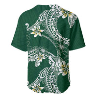 Polynesian Hawaiian Plumeria Tribal Pattern Baseball Jersey Green Version LT01 - Polynesian Pride