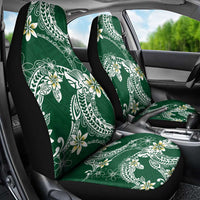 Polynesian Hawaiian Plumeria Tribal Pattern Car Seat Cover Green Version