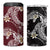 Polynesian Hawaiian Plumeria Tribal Pattern 4 in 1 Can Cooler Tumbler Special Wine Red Version