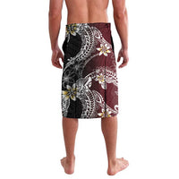 Polynesian Hawaiian Plumeria Tribal Pattern Lavalava Special Wine Red Version
